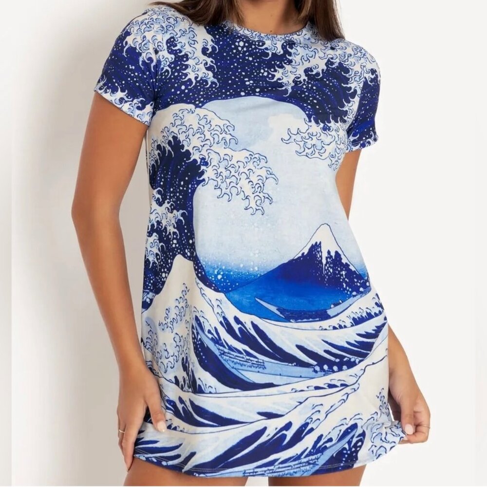 Blackmilk “THE GREAT WAVE SWING TEE DRESS” ﻿Size Small